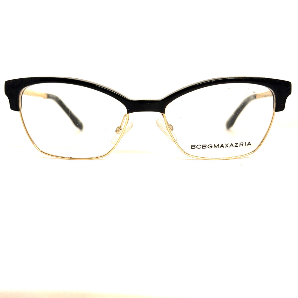 BCBG MAXAZRIA Peyton Women's Black Gold Eyeglasses Frames 53-16 140 H16765‎